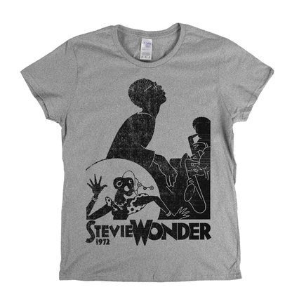 Stevie Wonder 1972 Poster Womens T-Shirt