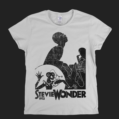 Stevie Wonder 1972 Poster Womens T-Shirt