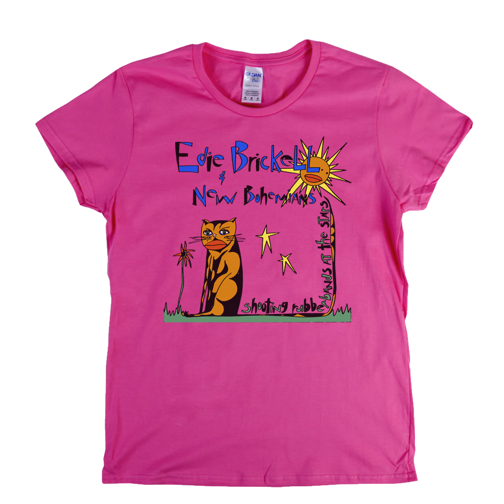 Edie Brickell Shooting Rubber Bands At The Stars Womens T-Shirt