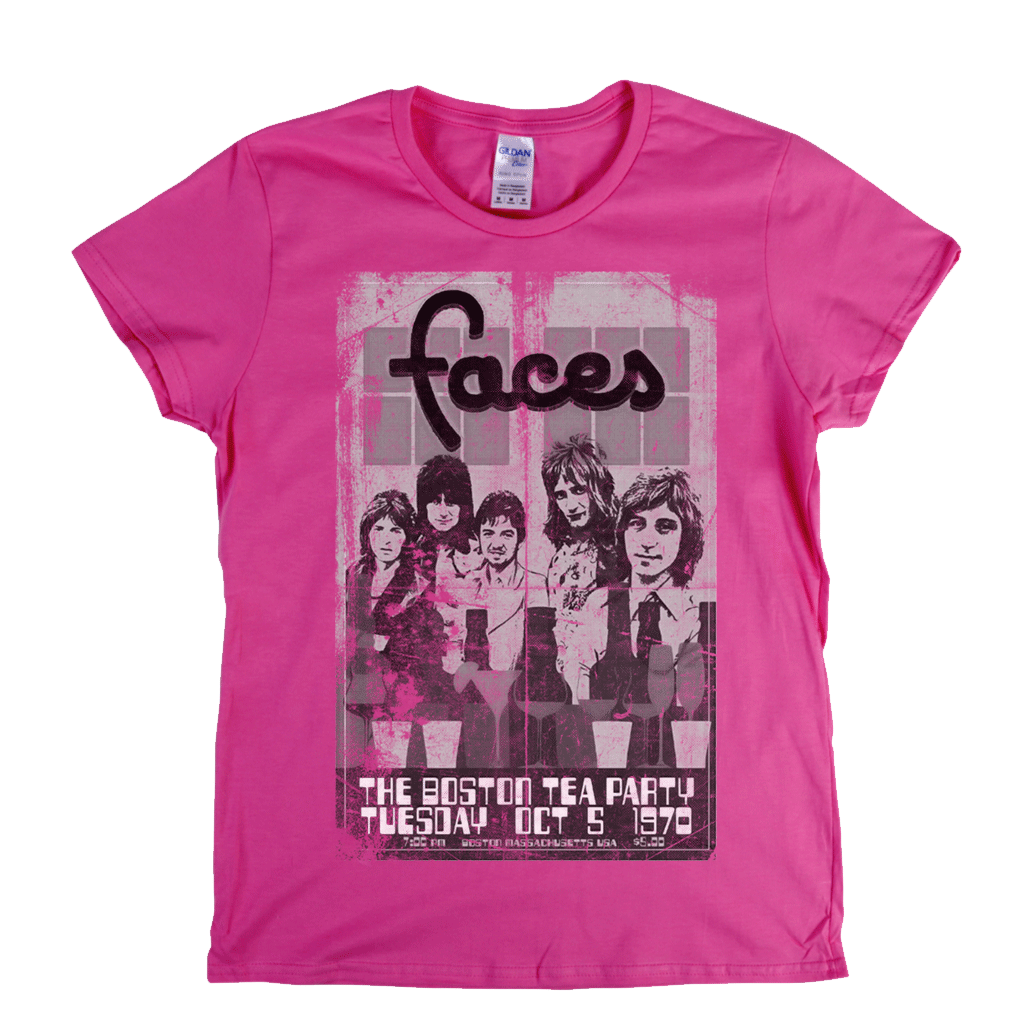 The Faces Boston Tea Party Poster Womens T-Shirt