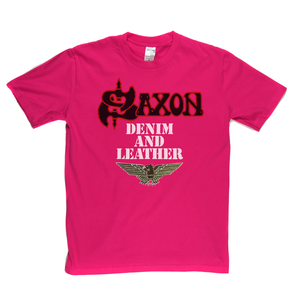 Saxon Denim And Leather T-Shirt