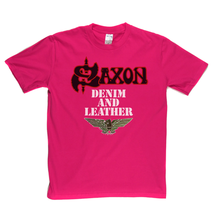 Saxon Denim And Leather T-Shirt