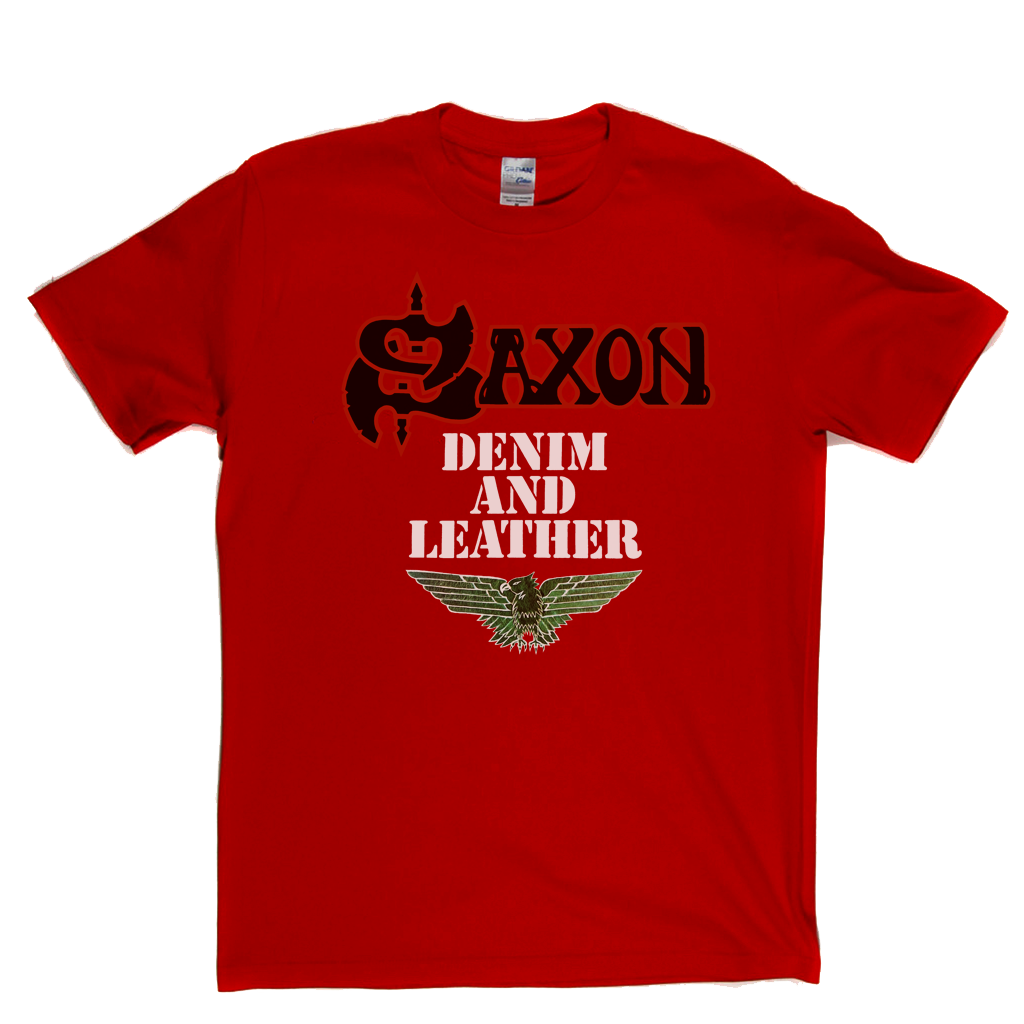 Saxon Denim And Leather T-Shirt