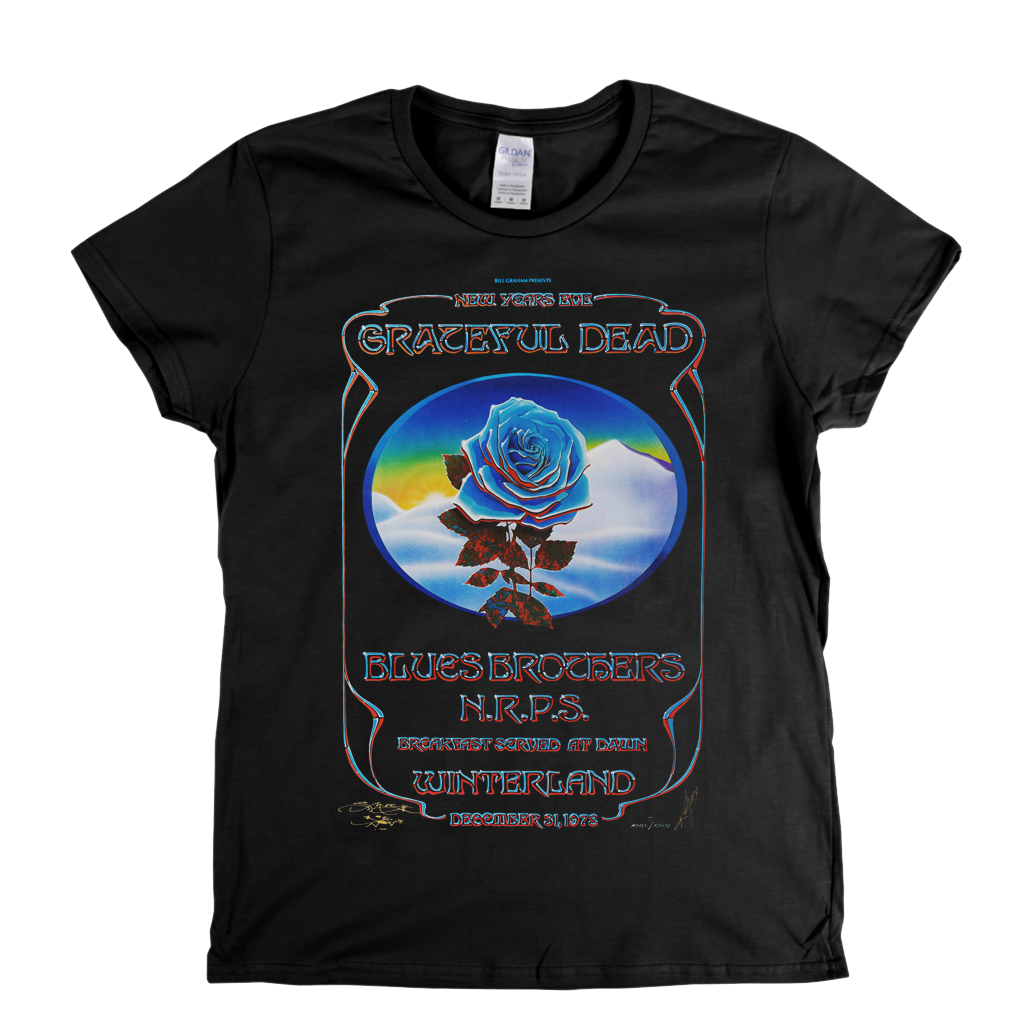 Grateful Dead Blues Brothers Winterland Poster Womens T-Shirt