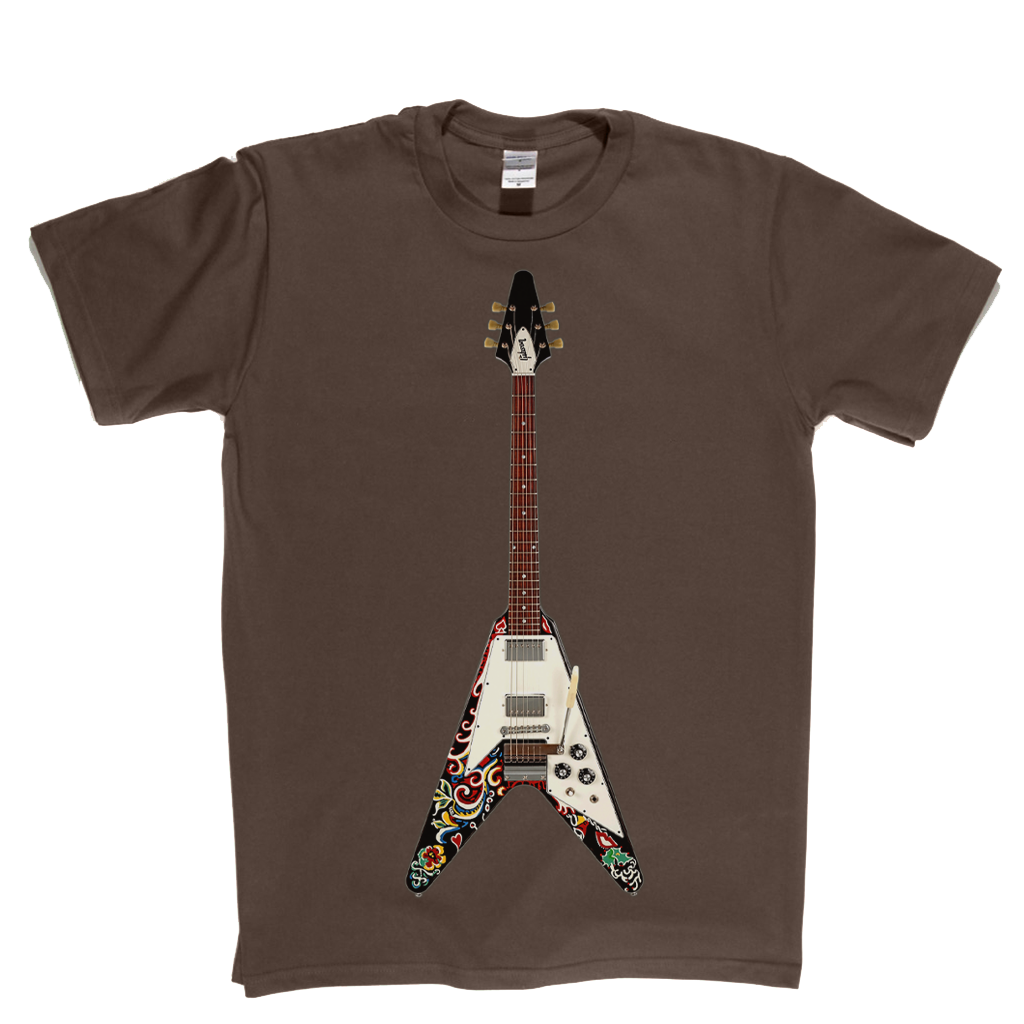 Jimi Hendrix Psychedelic Flying V T-Shirt