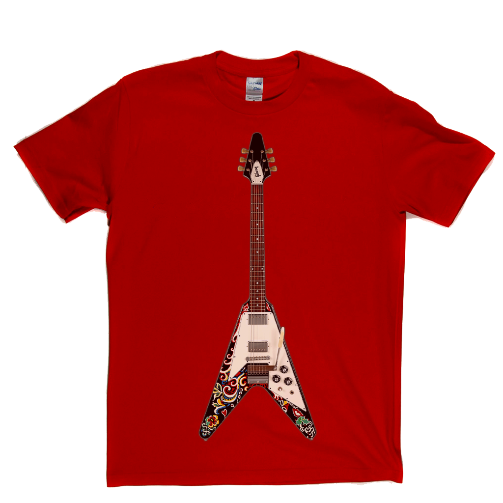 Jimi Hendrix Psychedelic Flying V T-Shirt