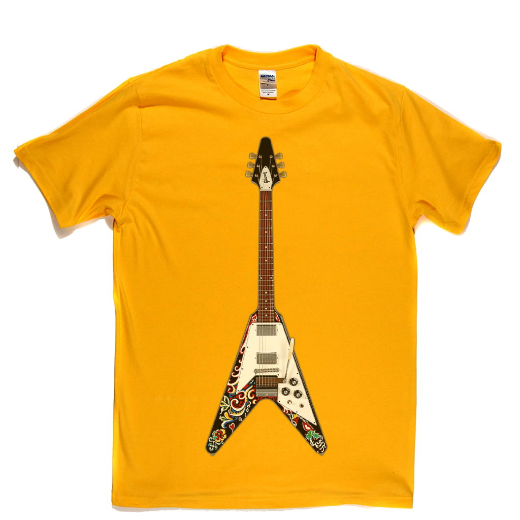 Jimi Hendrix Psychedelic Flying V T-Shirt