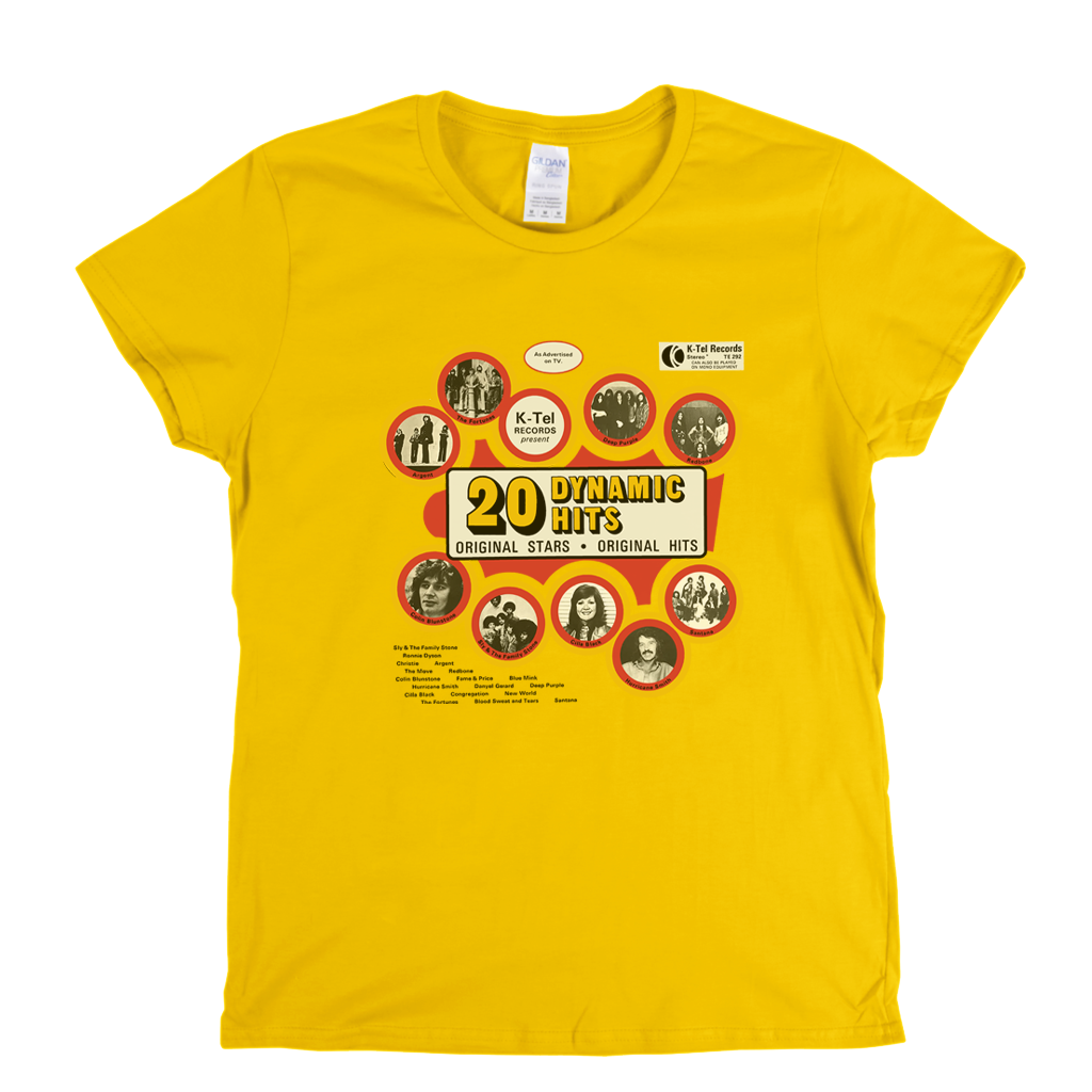 K Tel 20 Dynamic Hits Womens T-Shirt