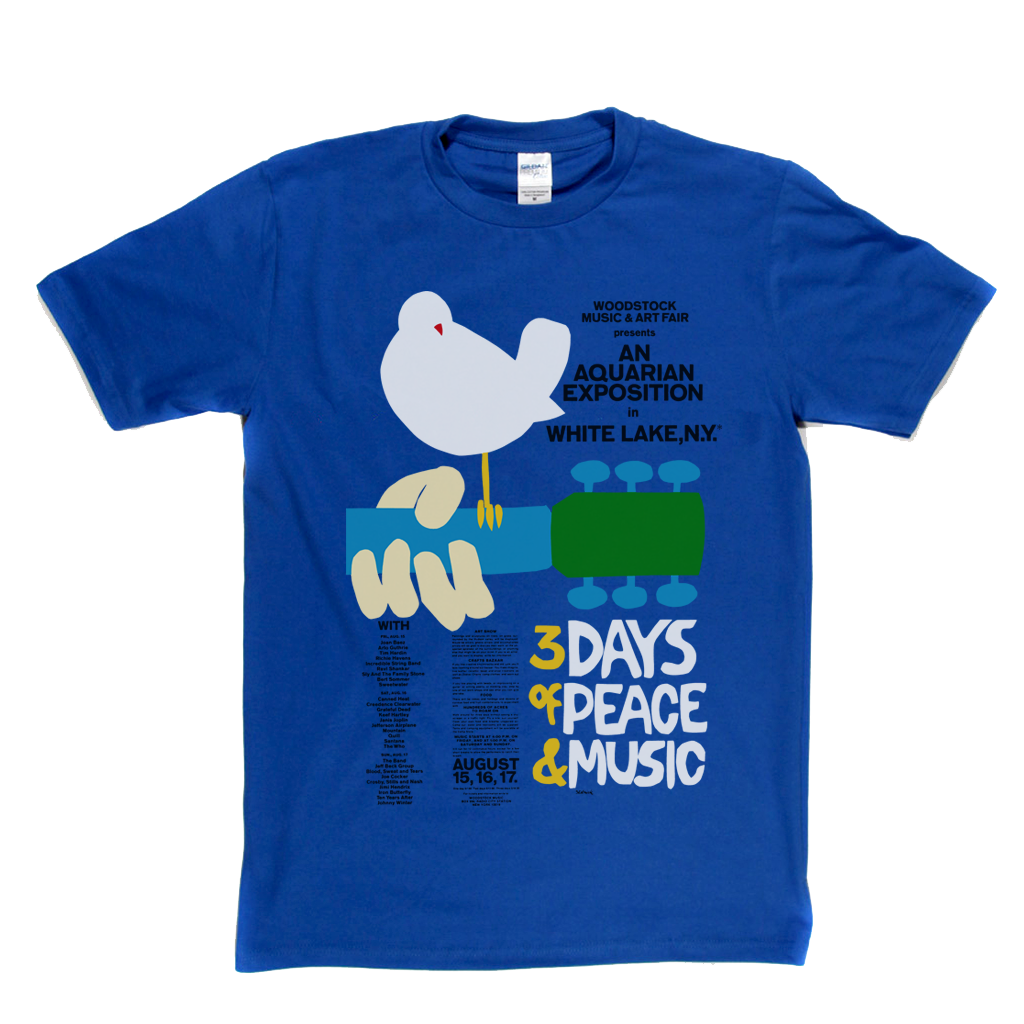 Woodstock 3 Days Of Peace And Music Poster T-Shirt