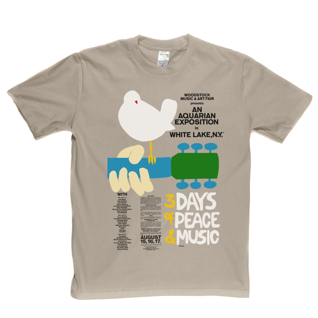 Woodstock 3 Days Of Peace And Music Poster T-Shirt