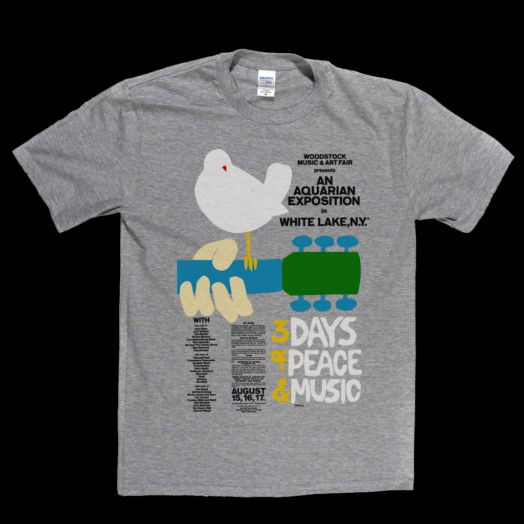 Woodstock 3 Days Of Peace And Music Poster T-Shirt