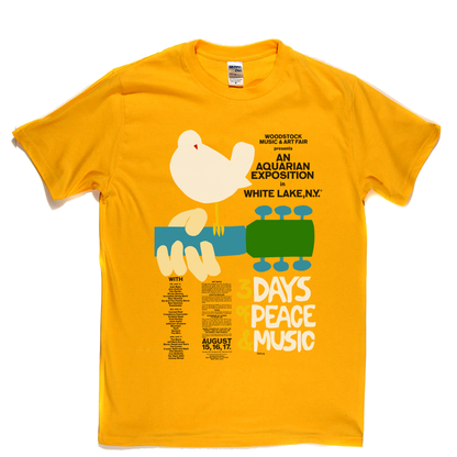 Woodstock 3 Days Of Peace And Music Poster T-Shirt