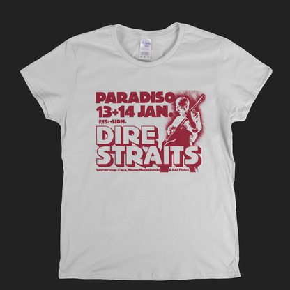 Dire Straits Gig Poster Womens T-Shirt