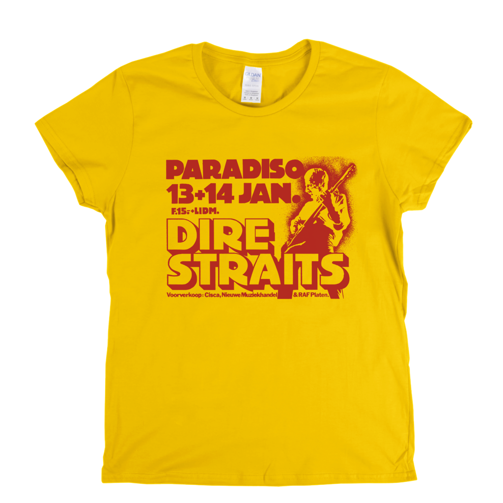 Dire Straits Gig Poster Womens T-Shirt