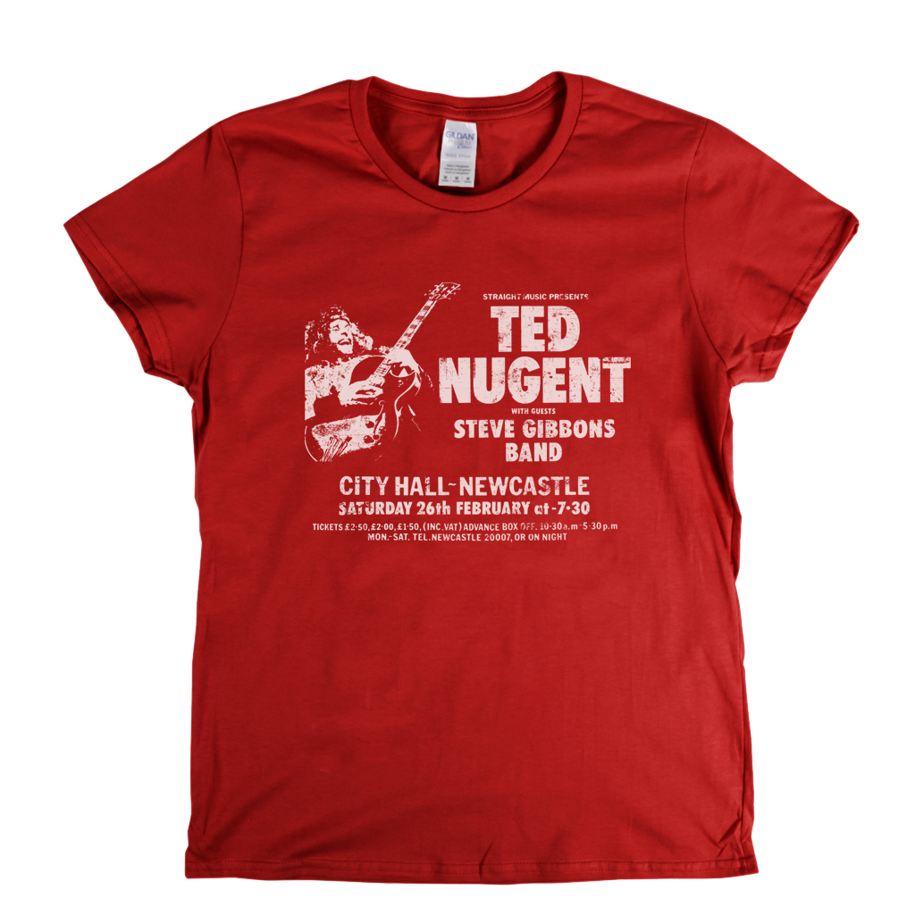 Ted Nugent Gig Poster Womens T-Shirt