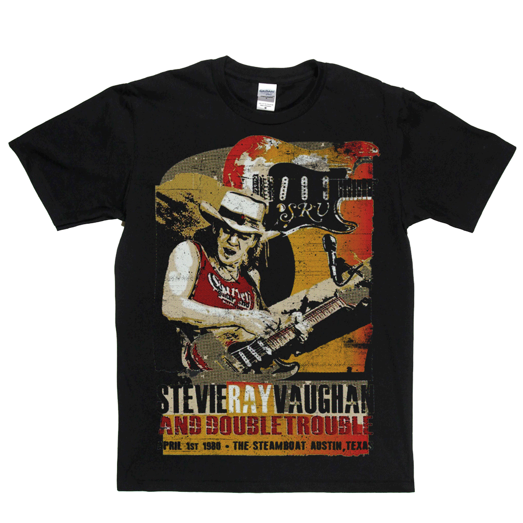 Stevie Ray Vaughan Steamboat Poster T-Shirt