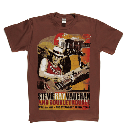 Stevie Ray Vaughan Steamboat Poster T-Shirt