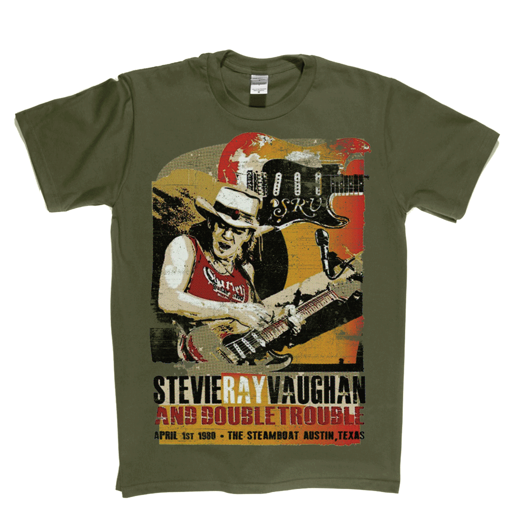 Stevie Ray Vaughan Steamboat Poster T-Shirt