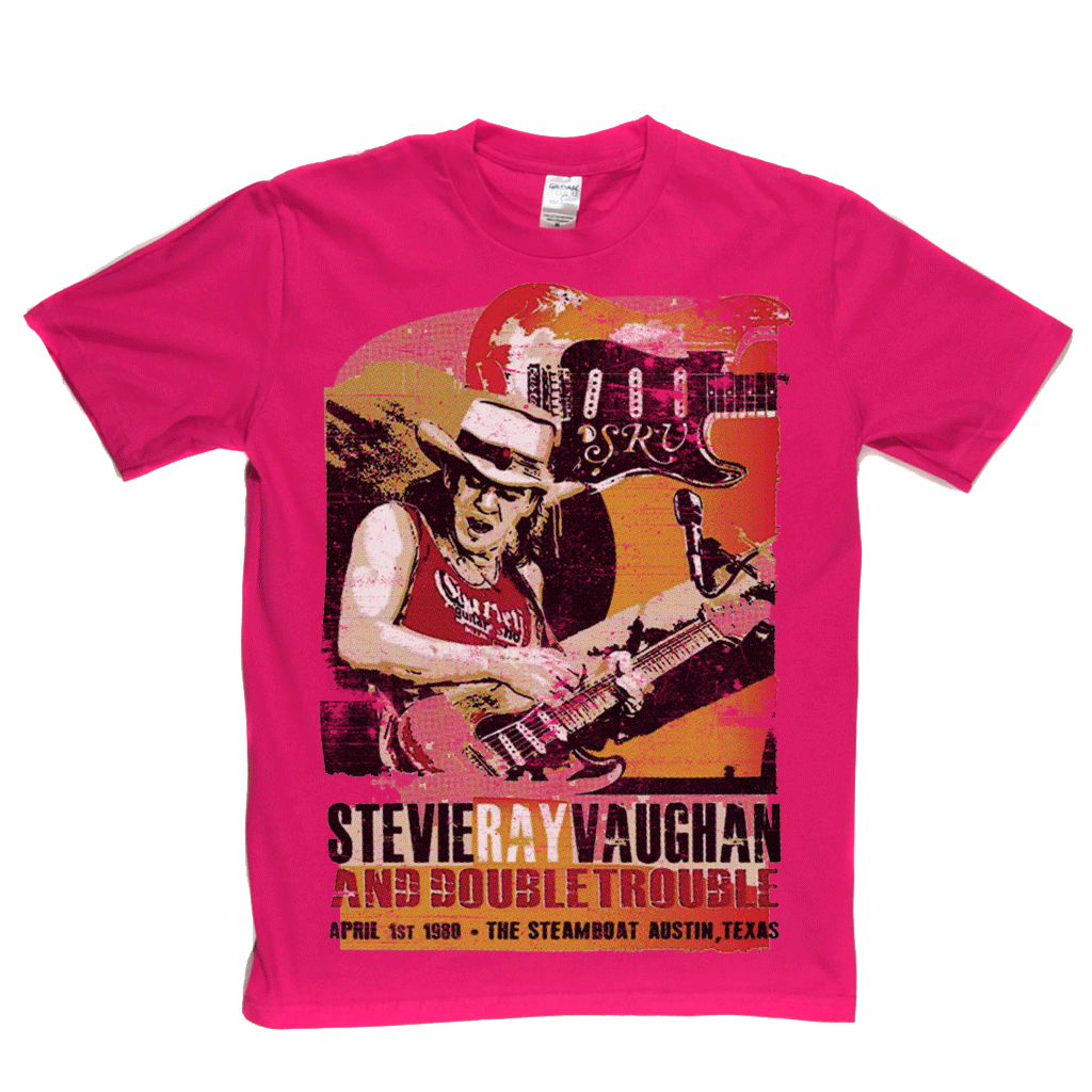 Stevie Ray Vaughan Steamboat Poster T-Shirt