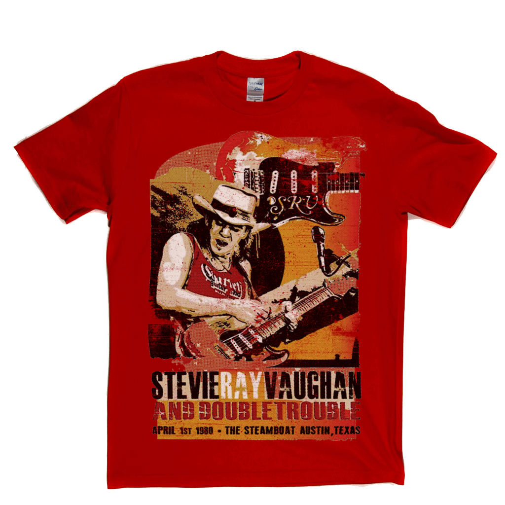 Stevie Ray Vaughan Steamboat Poster T-Shirt