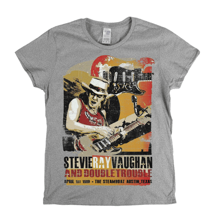 Stevie Ray Vaughan Steamboat Poster Womens T-Shirt