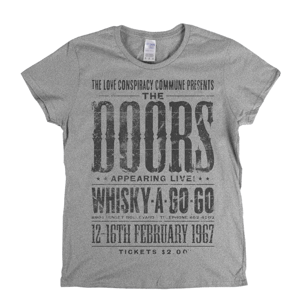 The Doors Whisky A Go Go Poster Womens T-Shirt