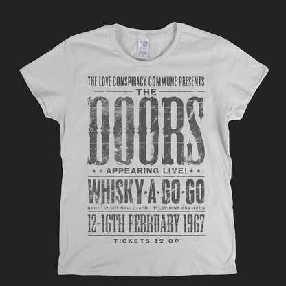 The Doors Whisky A Go Go Poster Womens T-Shirt