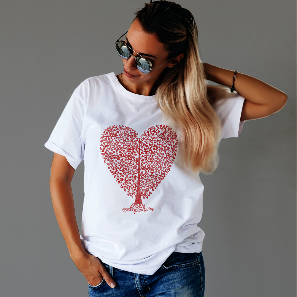 Trees Support System For Life Heart T-shirt