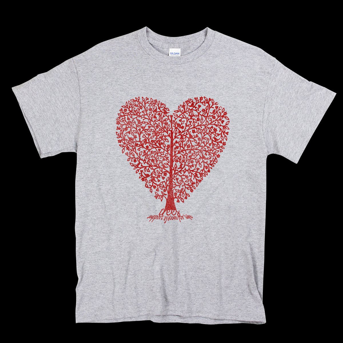 Trees Support System For Life Heart T-shirt